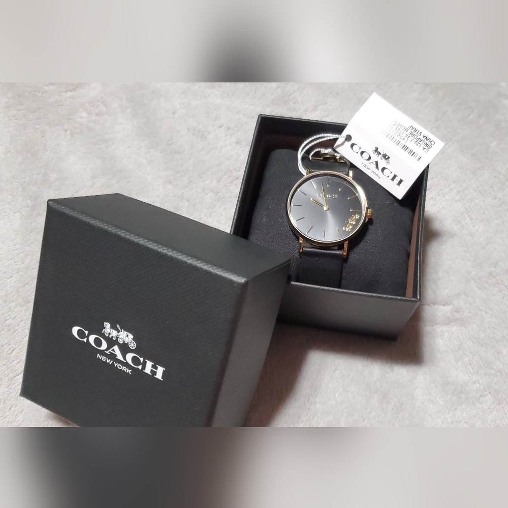 Coach Women's Watch with Gray Dial and Gold Accents
